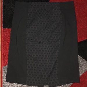 Black pattern Ann Taylor skirt